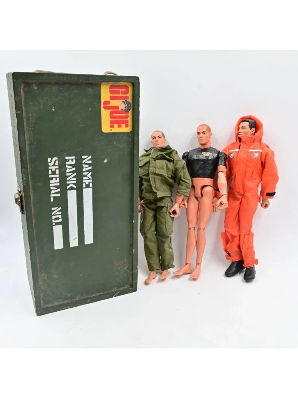 Hasbro G.I. Joe Action Figure Wood Foot Locker Storage Case Vintage